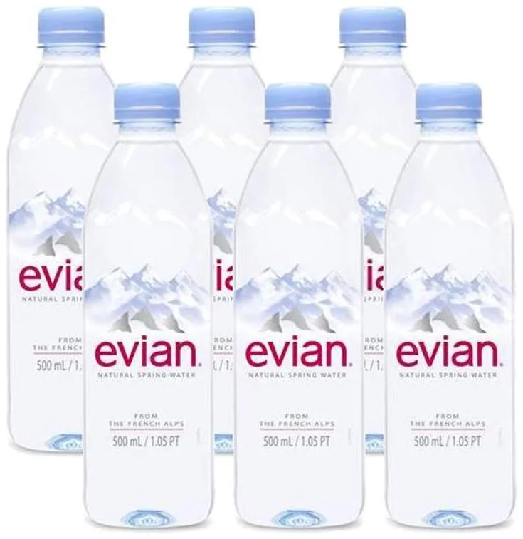 Água Mineral Evian Sem Gás 500ml 06 Unidades - Não Informado