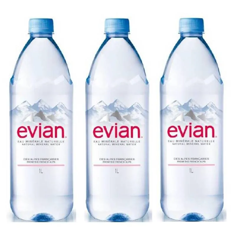 Água Mineral Evian Sem Gás 1 Lt 03 Unidades - Não Informado