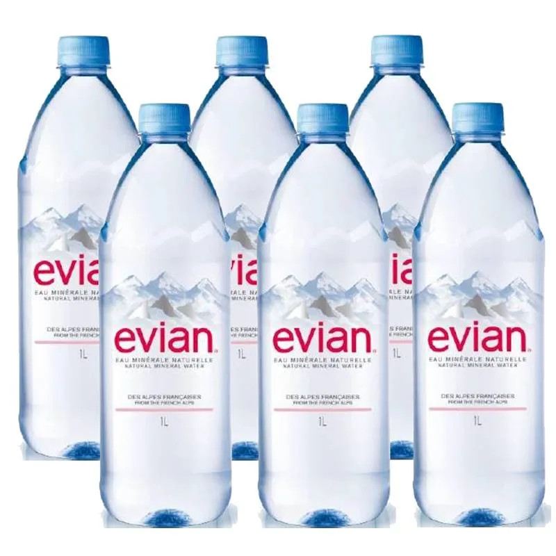 Água Mineral Evian Sem Gás 1 Lt 06 Unidades - Não Informado