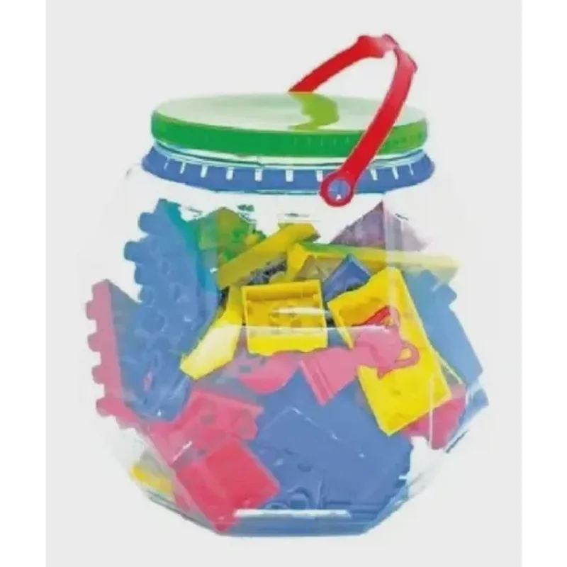 Brinquedo Educativo Blocos De Montar Pote Forme E Transforme - Maxi Toys
