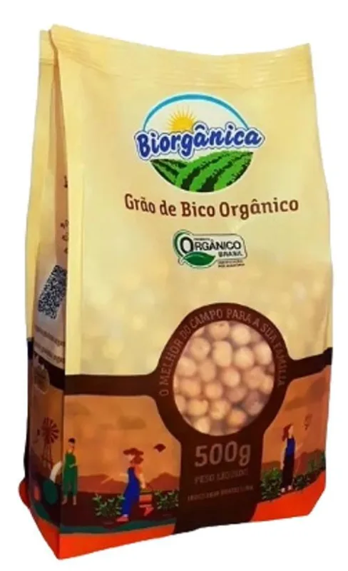Grão De Bico Orgânico Biorgânica 500g - Não Informado