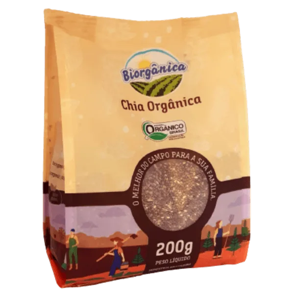 Semente De Chia Orgânica Biorgânica 200g - Não Informado