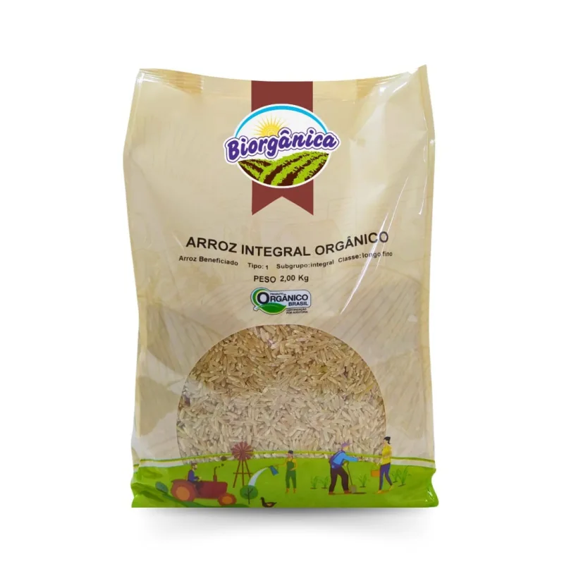 Arroz Agulhinha Integral Orgânico Biorgânica 2kg - Não Informado
