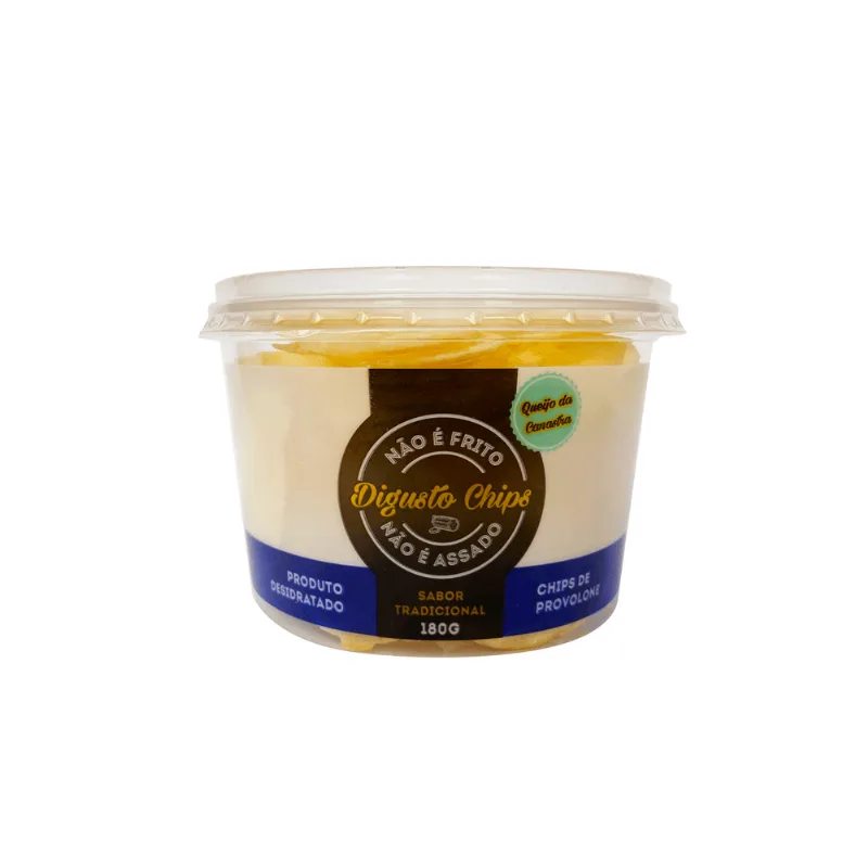Chips de Provolone Desidratado Tradicional Digusto Pote 180g