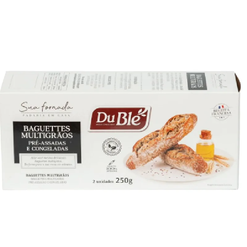 Baguete Multigrãos Pré-Assada Congelada Du Blé 250g