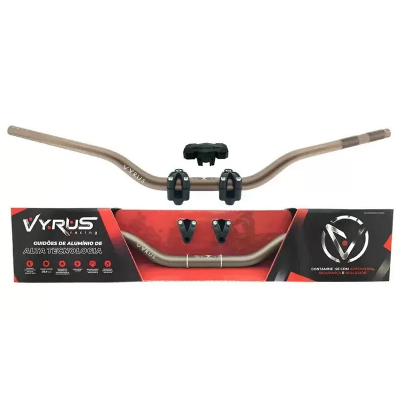 Guidao vyrus fat bar naked 28,6 mm + adaptador champagne