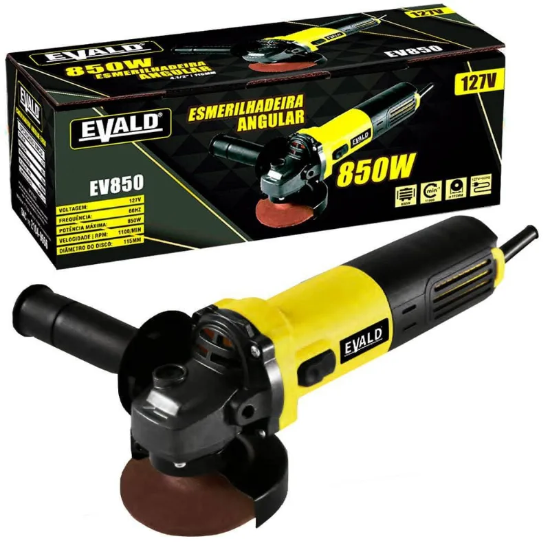 Esmerilhadeira Angular 4.1/2 POL 850W 115MM EV850 EVALD 220V