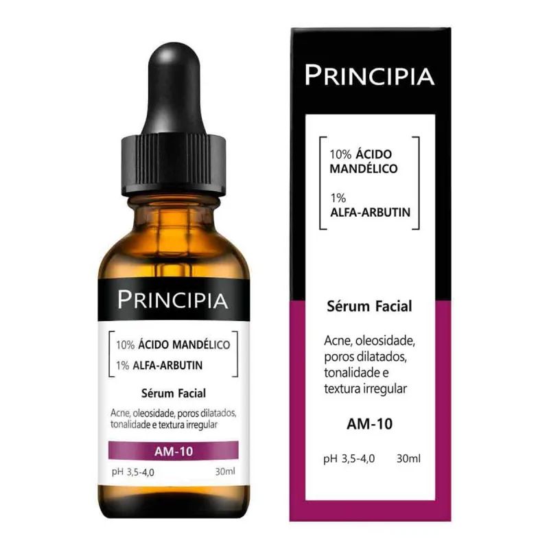 Sérum Facial Principia AM-10 10% Ácido Mandélico + Alfa-Arbutin 30ml - Principia