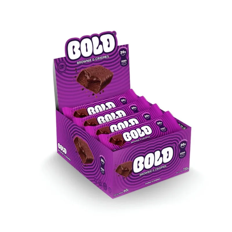 Barra de proteina bold brownie and crispies 12UN - Não Disponível