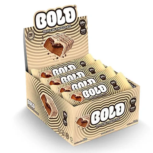 Bold Barra De Proteína Trufa De Chocolate Contendo 12 Unidades De 60g Cada - Bold