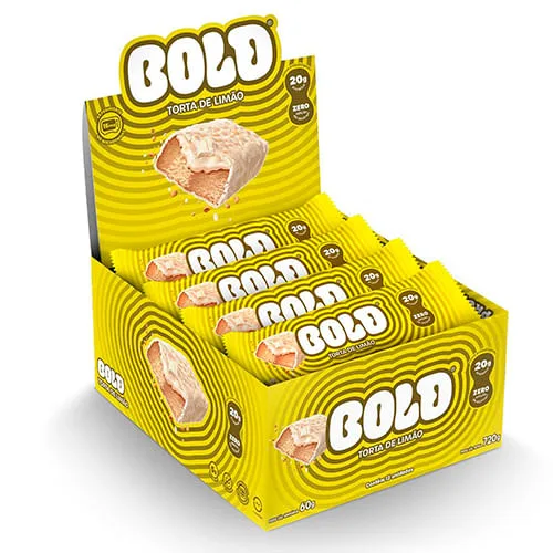 Bold Barra De Proteína Torta De Limão Contendo 12 Unidades De 60g Cada - Bold