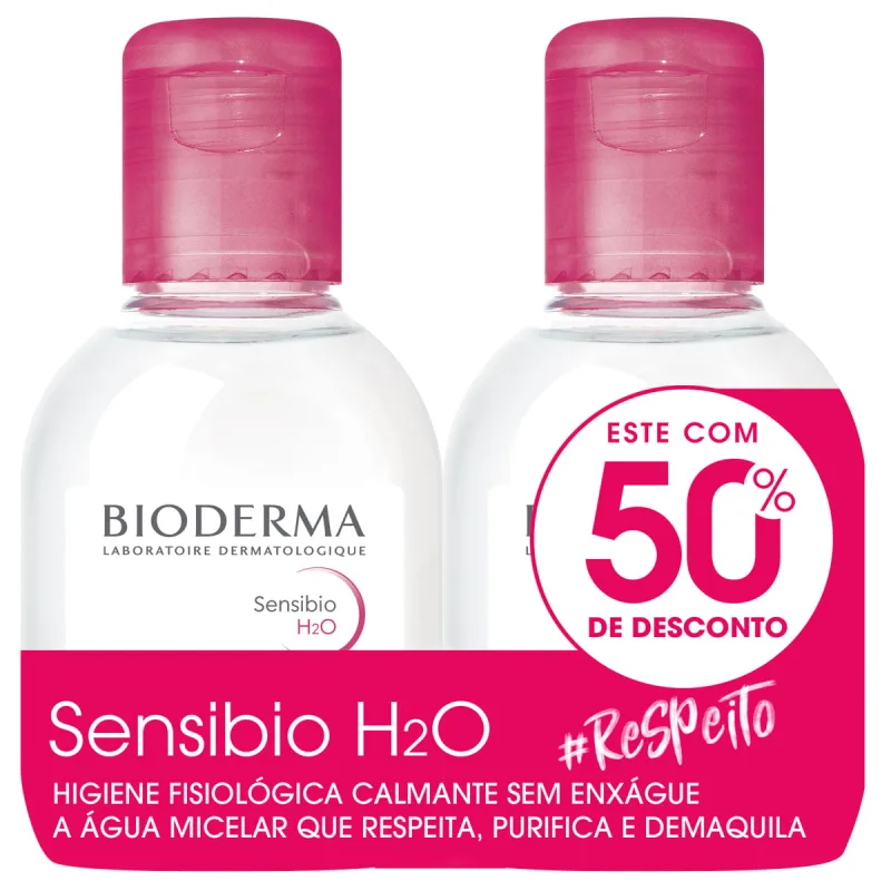 Kit Água Micelar Bioderma Sensibio H2O 100ml 2 Unidades - Bioderma