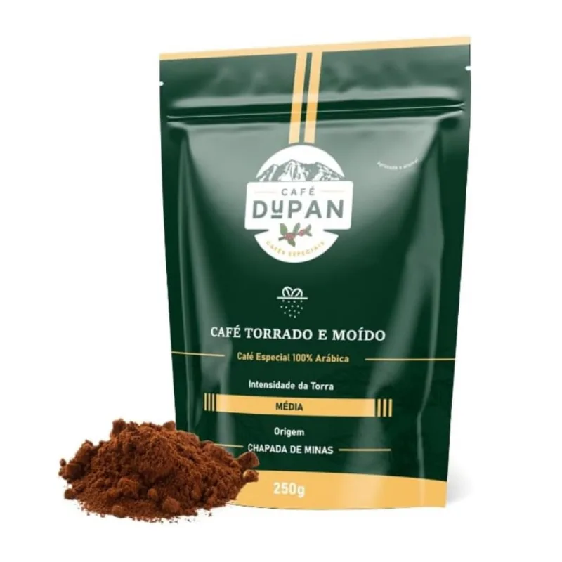 Café dupan torra média torrado E moído pacote 250G