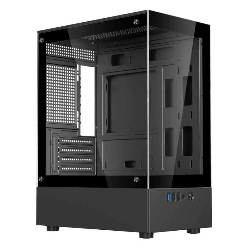 Gabinete Gamer Bluecase Bg-053 Nuker V2 S/fan S/fonte Matx Mini-itx Vidro Temperado - Bg-053