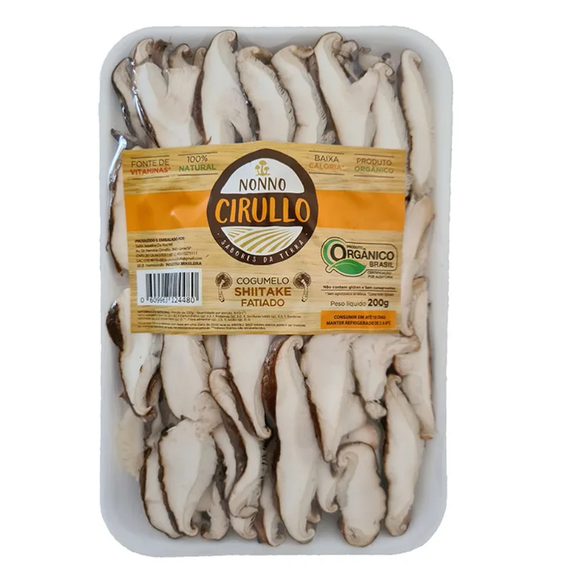 Cogumelo Nonno Cirullo Shiitake Orgânico Fatiado 200g