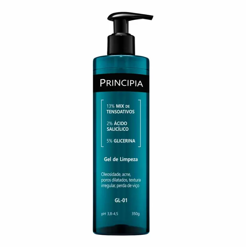 Gel de Limpeza Facial Principia GL-01 com Ácido Salicílico 2% e Glicerina 5% 350ml - Principia