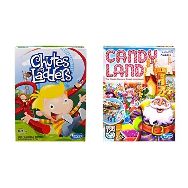 Chutes & Ladders Game + Candy Land Game Pacote de 2 Jogos
