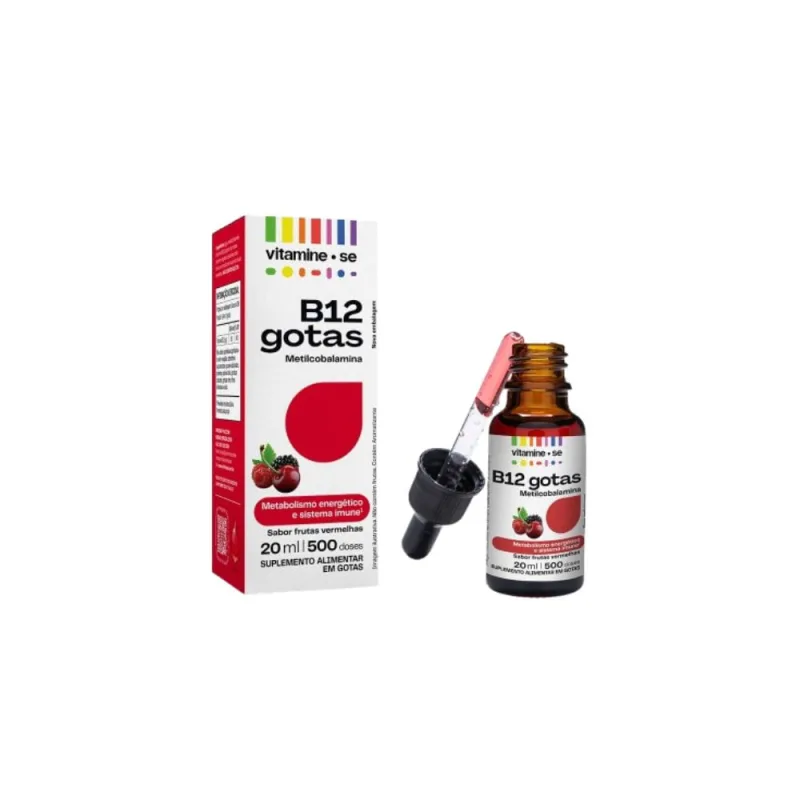 Suplemento Alimentar Vitamine-Se B12 Frutas Vermelhas Em Gotas 20ml - Vitamine-Se