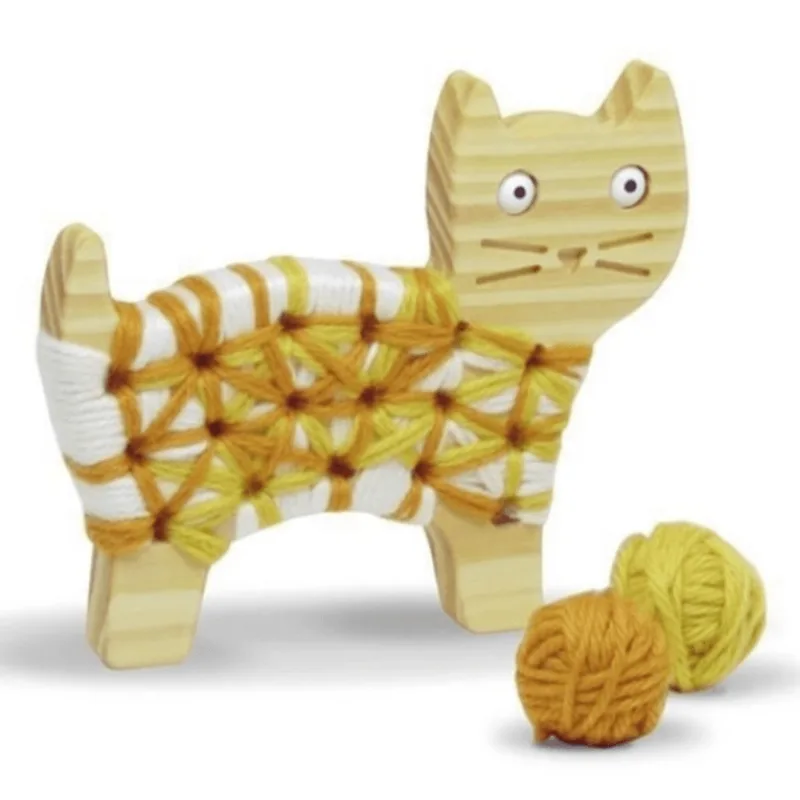 Alinhavo Gata - Pachu - Brinquedo Educativo em Madeira