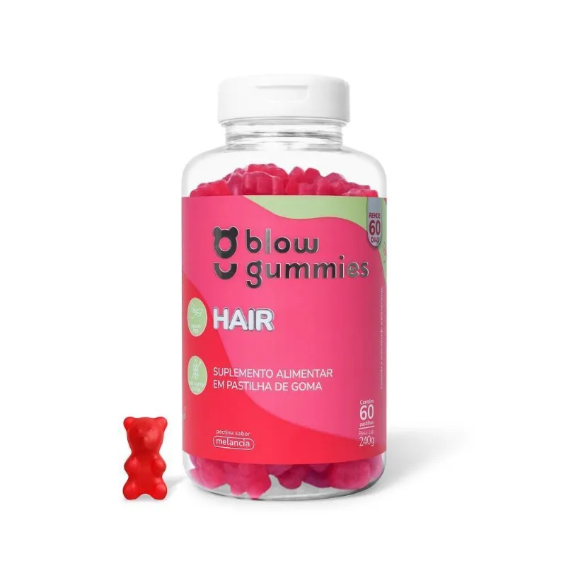 Blow Gummies Hair 60 Dias De Tratamento Melancia