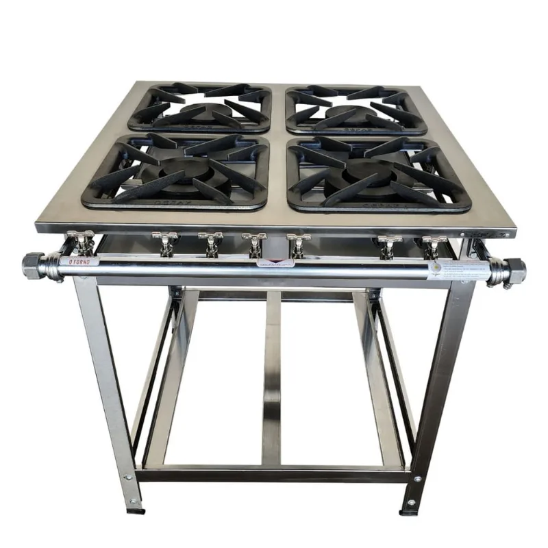 Fogão Industrial Diamond 4 Bocas 2QS 2QD Baixa Pressão Cefaz
