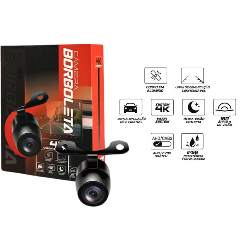 Camera Ré Borboleta Full 4k Hd Colorida Linha Dinamica 180o