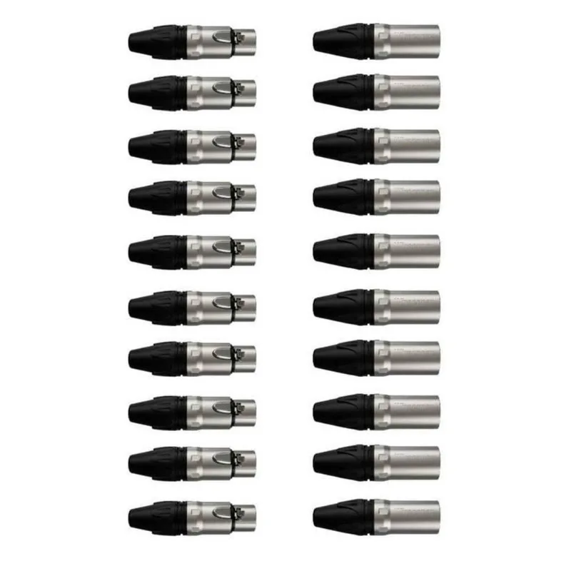 Kit Conectores Xlr 1003 1013 20un (10 Machos-10 Femeas) Wireconex f108
