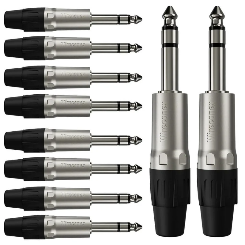 Conector P10 Stereo Macho Wc 1123 Wireconex 10 Unidades [f108]
