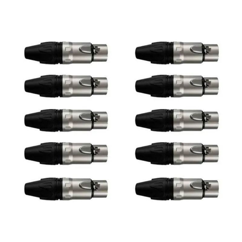 Kit Conector Xlr Femea Wc 1003 (10un) Wireconex f108