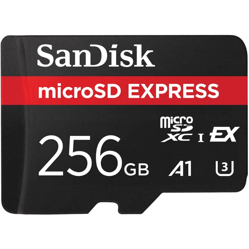 Cartão Microsdxc 256gb Sandisk Microsd Express 880 Mb/s Pcie 3.1 Nvme Uhs-i U3