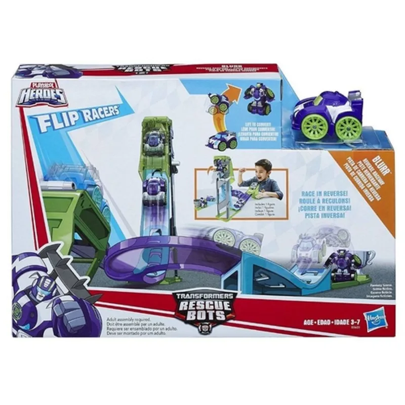 Transformers Rescue Bots - Pista De Corrida Inversa