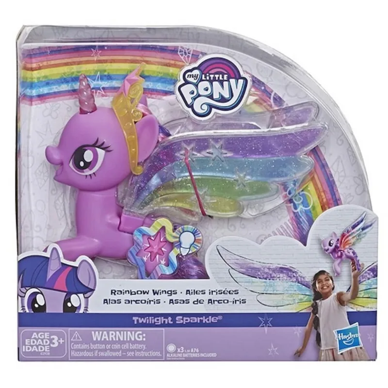 Boneco my little pony asas arco iris twilight spark hasbro