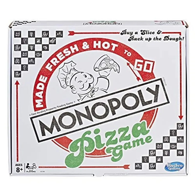 Monopoly Pizza Jogo de tabuleiro para crianças de 8 anos ou mais