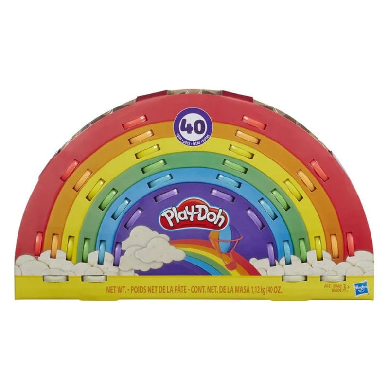 Massinha Arco-Íris Play Doh 40 Potes