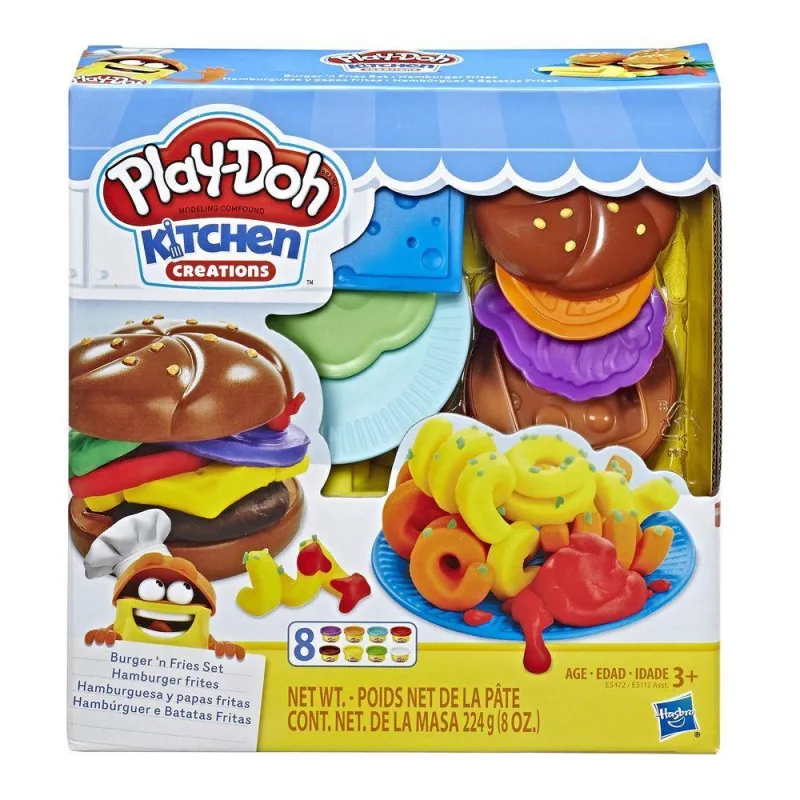 Massa De Modelar Play-doh - Hambúrguer E Fritas - Kitchen Creations - Hasbro - Não Informado