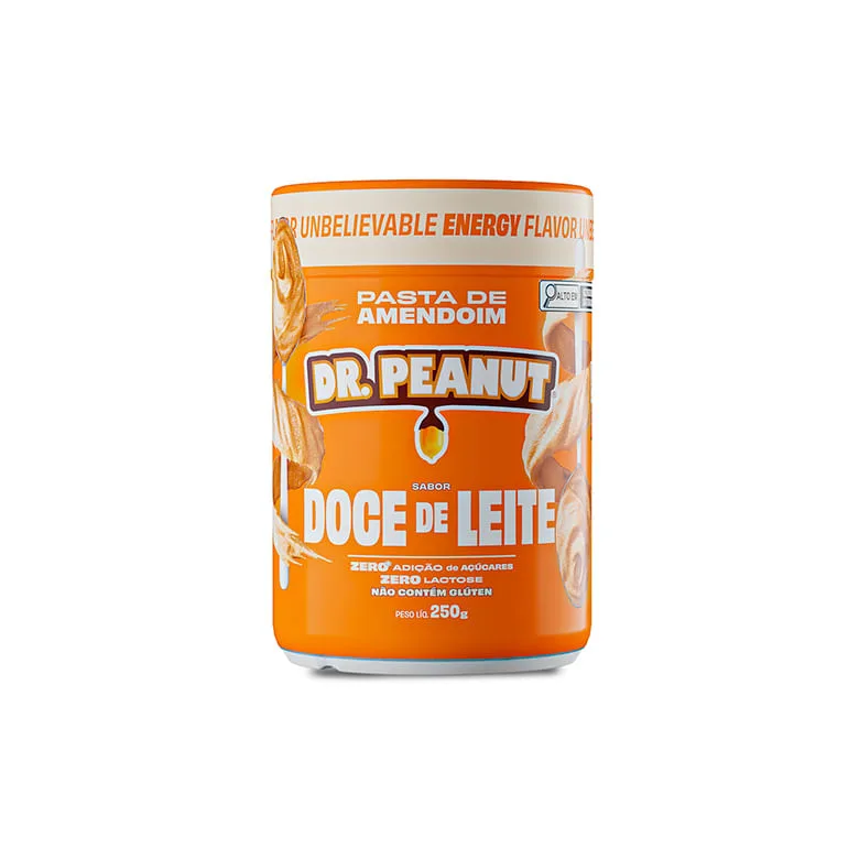 Pasta Amendoim Dr.Peanut Whey  Protein Z. Açucar Doce de Leite 250g - Dr.Peanut