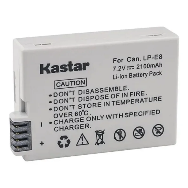 Bateria De Alta Capacidade Kastar Lp-e8 2100mah Para Canon
