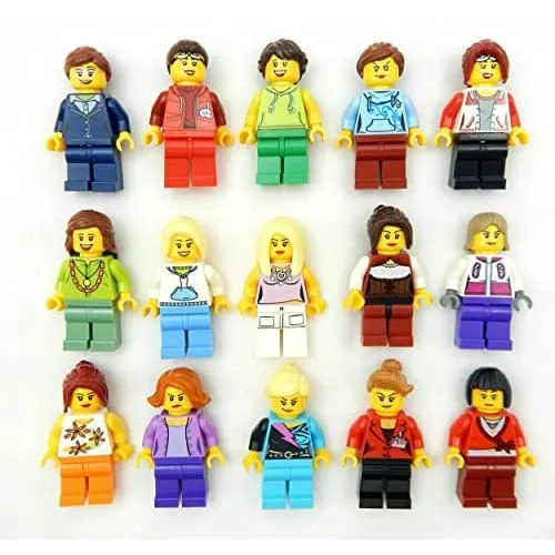 Booster Bricks 5 Novas Minifiguras Femininas Aleatórias de Lego - Mulheres, Meninas Minifigs - Não Disponível