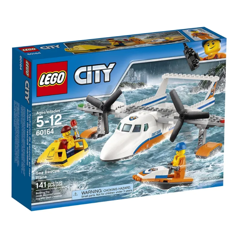 Lego City Guard Sea Rescue Plane 60164 Kit de Construção (141 Peça)
