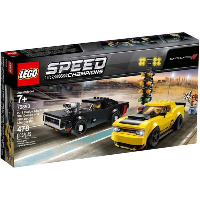 Lego speed champions 75893 2018 dodge challenger srt demon E 1970 dodge charger rt
