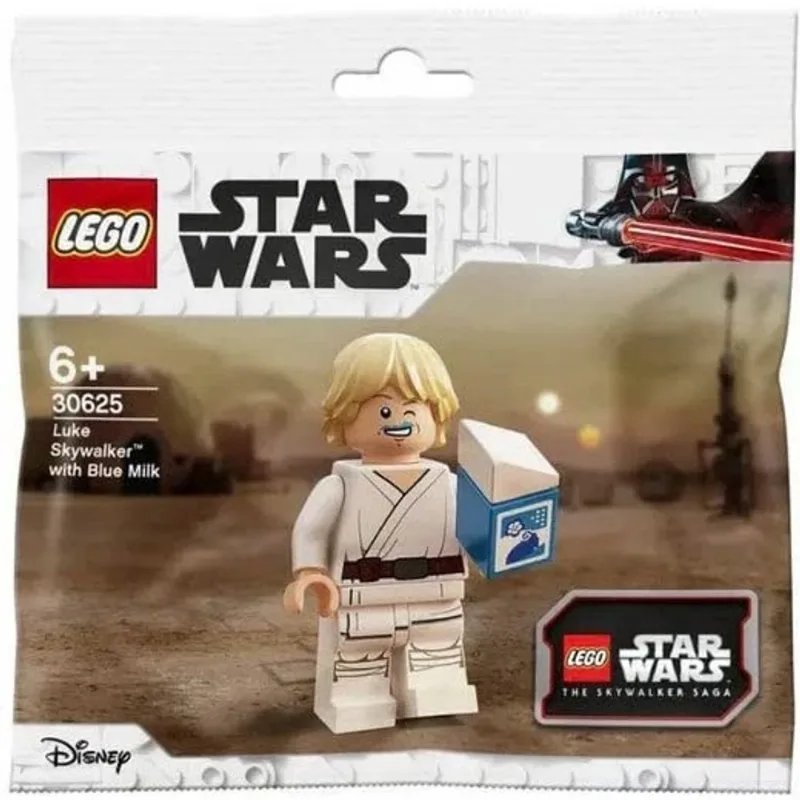 Lego 30625 Luke Skywalker com polybag de leite azul