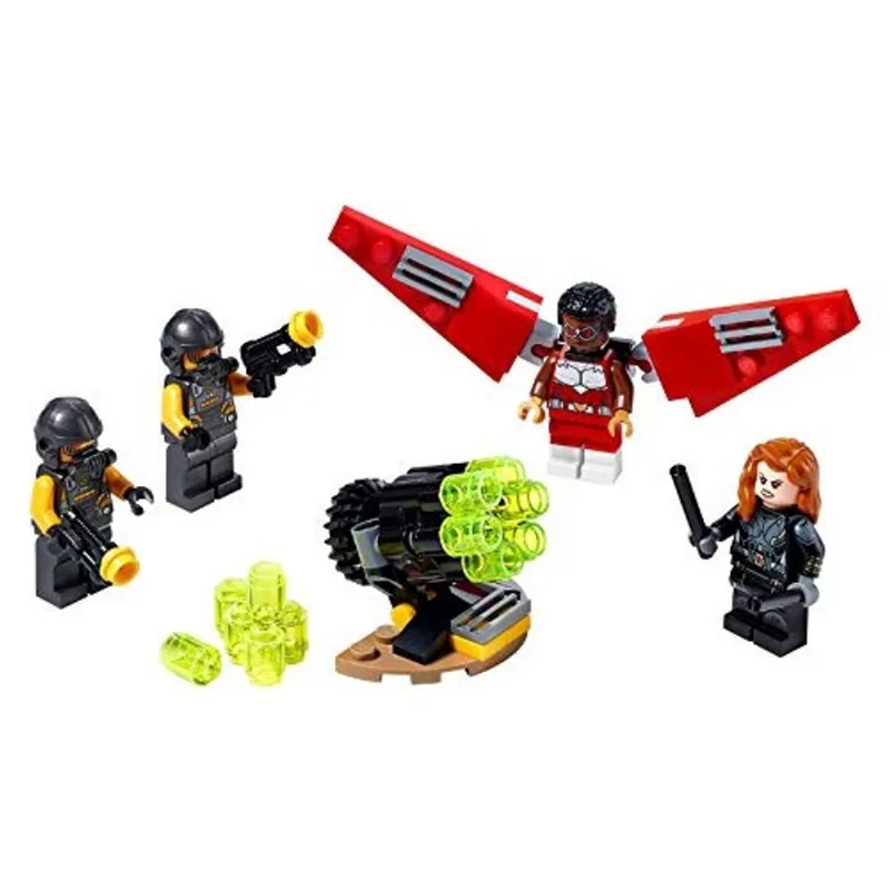 Conjunto de blocos Marvel Avengers com Falcão e Viúva Negra - Aventuras emocionantes