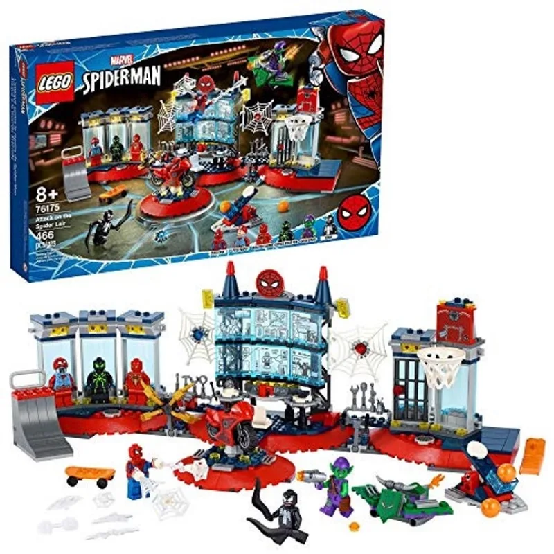 Ataque do Homem-Aranha lego Marvel em The Spider Lair 76175