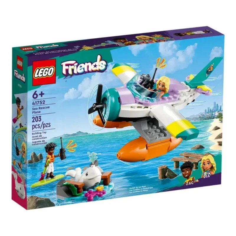 Lego Avião de Resgate Marítimo 203 Peças - 41752
