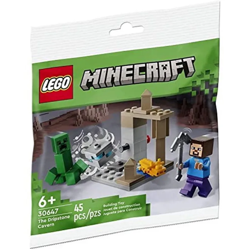 Lego Minecraft Dripstone Caverna Polybag Steve Creeper 3064
