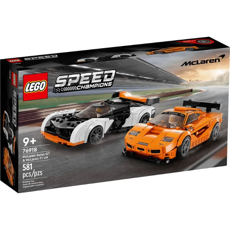 LEGO SPEED CHAMPIONS 76918 MCLAREN SOLUS GT E MCLAREN F1 LM