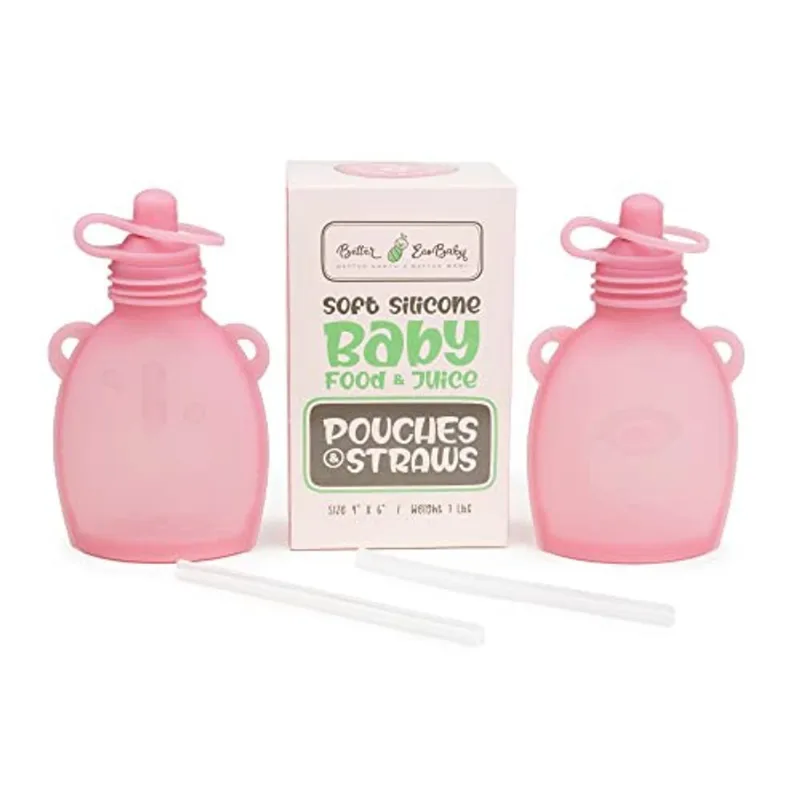 Bolsas de alimentos para bebês reutilizáveis – 5oz Leakproof Squeezy Self Fe