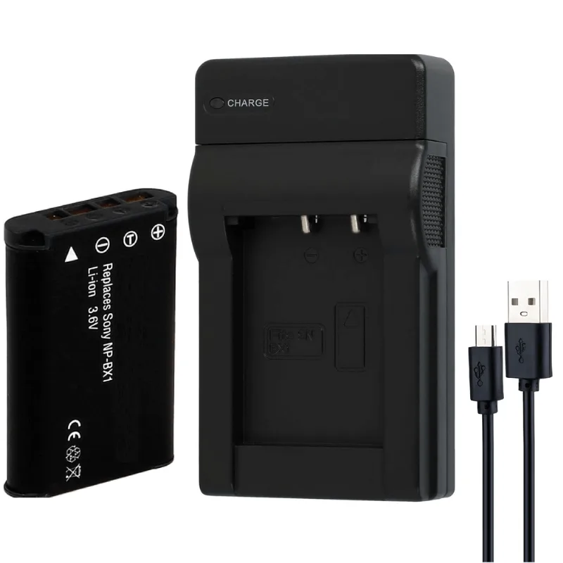 Kit Bateria E Carregador Np-bx1 Para Sony Cyber-shot E Action Cam (usb)