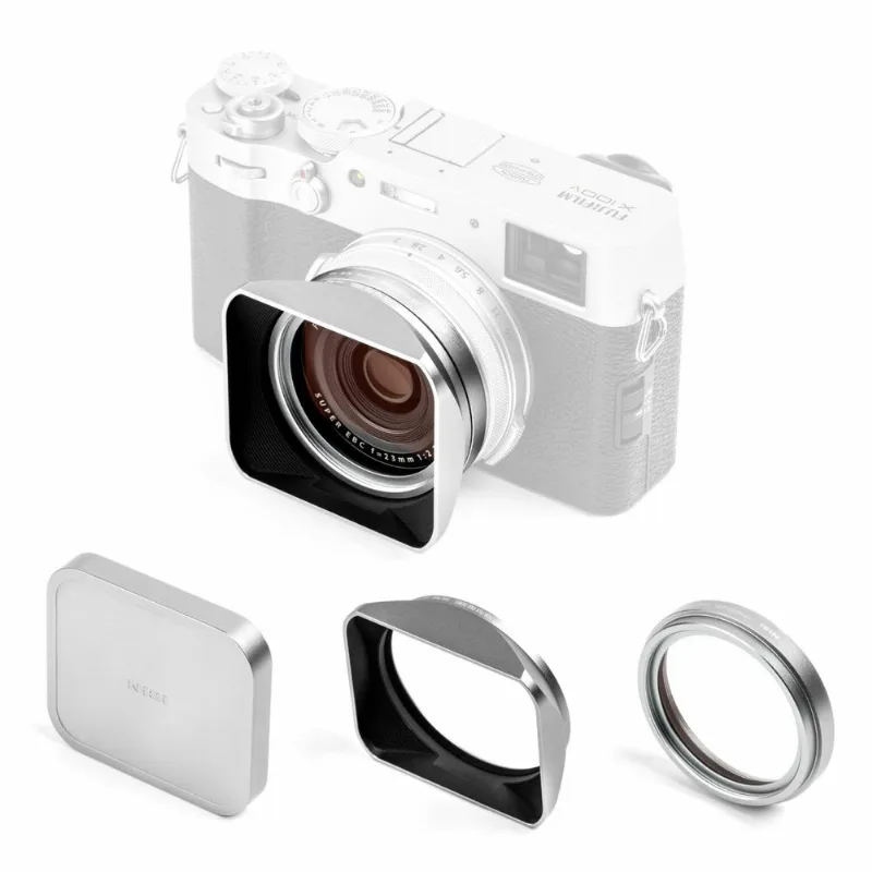Kit De Capuz Adaptador Nisi Silver Para A Série Fujifilm X100
