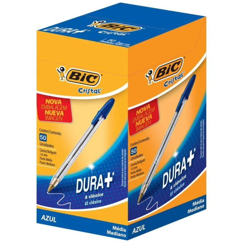 CANETA BIC CRISTAL AZUL C/50 - bic